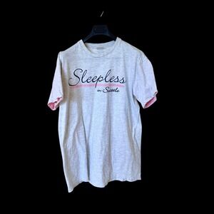 Vintage 90's Sleepless in Seattle T-Shirt Gray Pink Womens